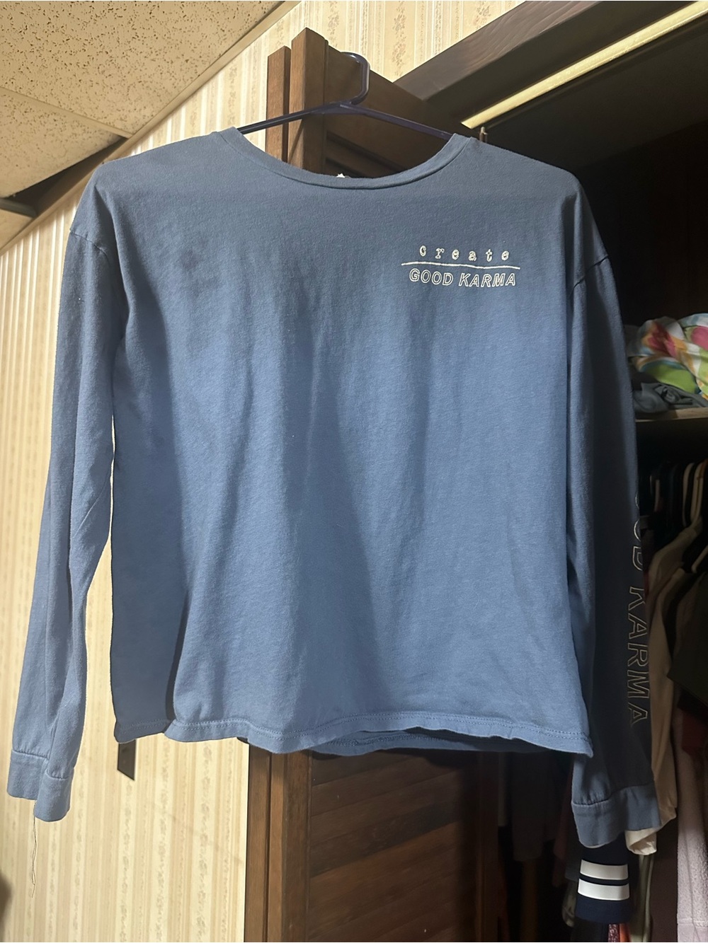french pastry Blue Long Sleeve Tee - Good Karma Graphic